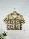 Crochet Short Sleeve Crop Top