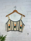 Embroidered Cropped Vest