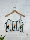Embroidered Cropped Vest