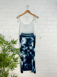 Tie Dye Strappy Long Dress