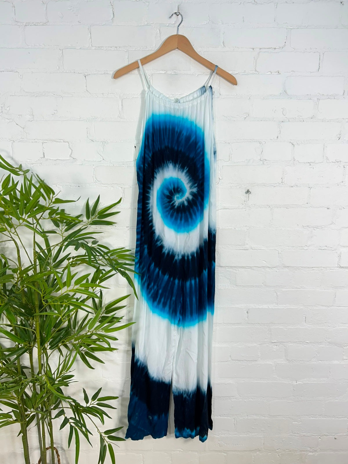 Tie Dye Strappy Long Jumpsuit