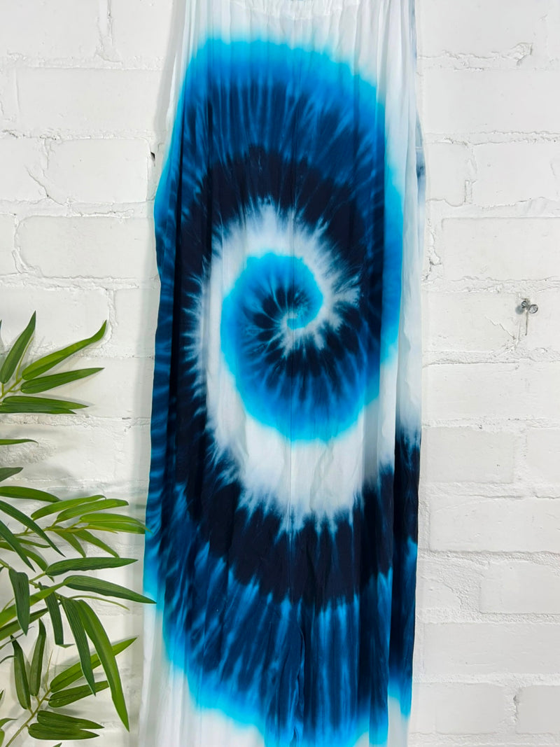 Tie Dye Strappy Long Jumpsuit