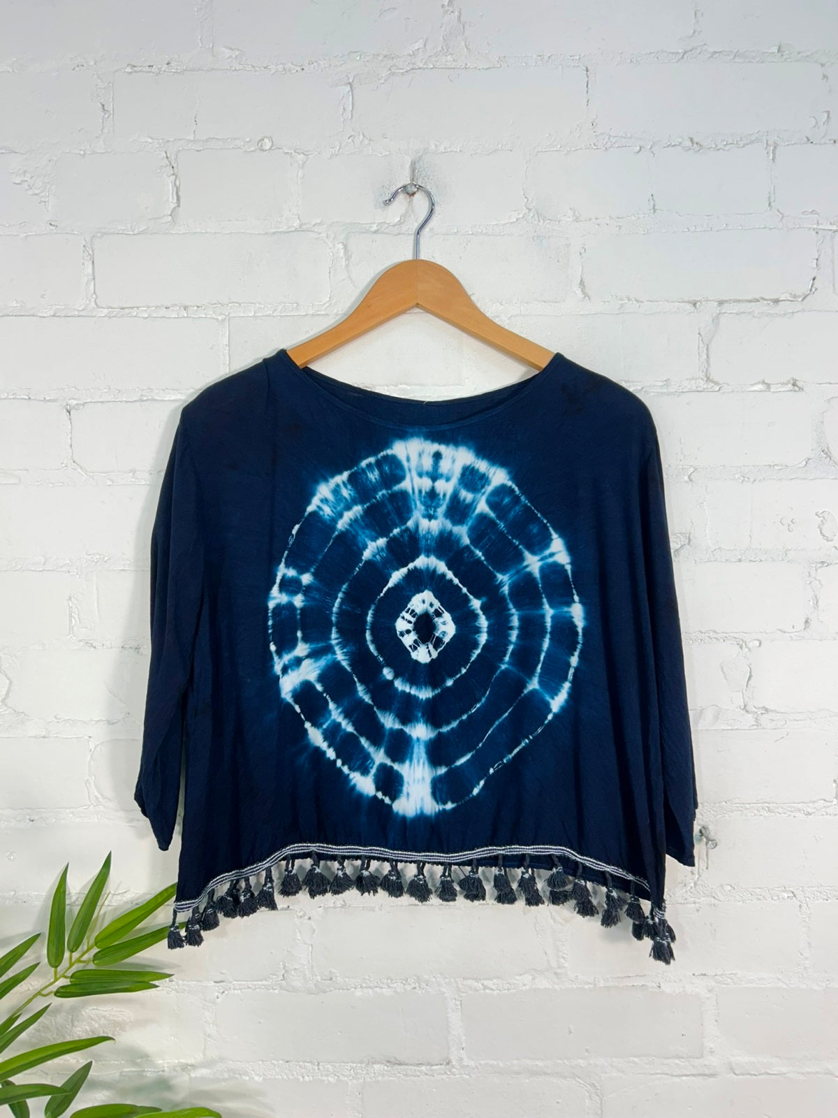 Tie Dye Three Quarter Sleeve Top
