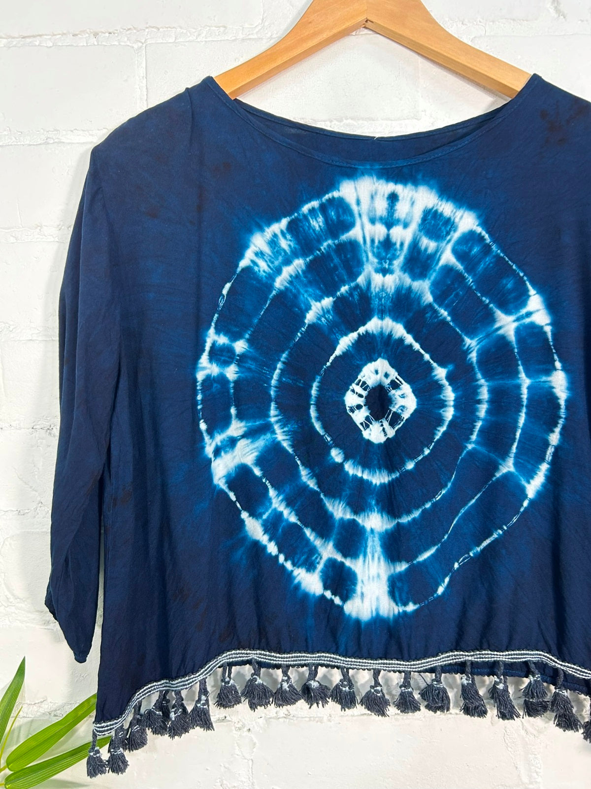 Tie Dye Three Quarter Sleeve Top