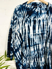 Tie Dye Long Sleeve Open Top