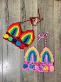 Crochet Halter Tie Crop Top