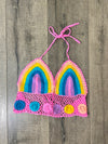 Crochet Halter Tie Crop Top