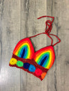 Crochet Halter Tie Crop Top