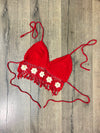 Crochet Halter Tie Bra Top