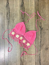 Crochet Halter Tie Bra Top