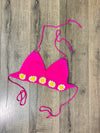 Crochet Halter Tie Bra Top