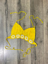 Crochet Halter Tie Bra Top