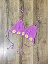 Crochet Halter Tie Bra Top