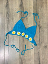 Crochet Halter Tie Bra Top