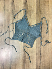 Crochet Halter Tie Crop Top