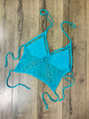 Crochet Halter Tie Crop Top