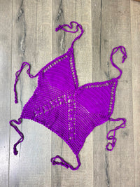 Crochet Halter Tie Crop Top