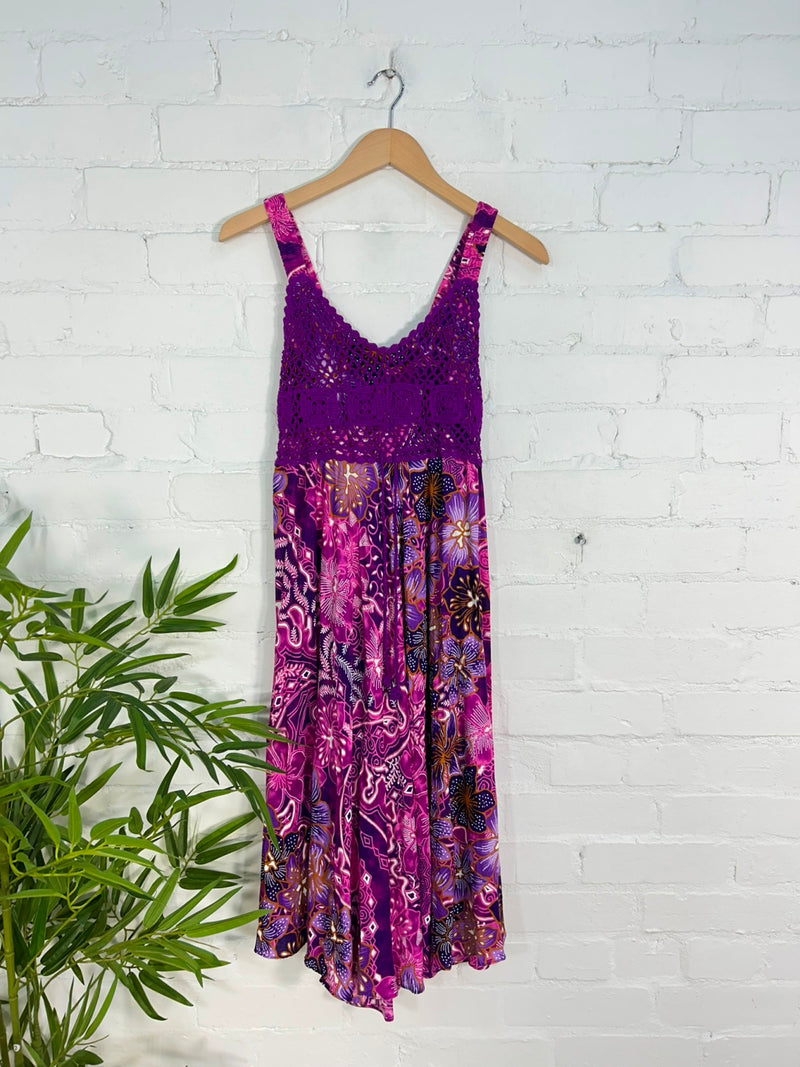 Flower Print Strappy Midi Dress