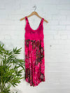 Flower Print Strappy Midi Dress