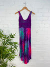 Swirl Print Strappy Midi Dress