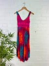 Swirl Print Strappy Midi Dress