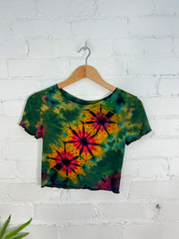 Tie Dye Short Sleeve Cropped T-Shirt
