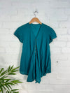 Full Button Short Sleeve Blouse