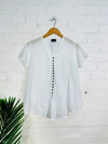 Full Button Short Sleeve Blouse