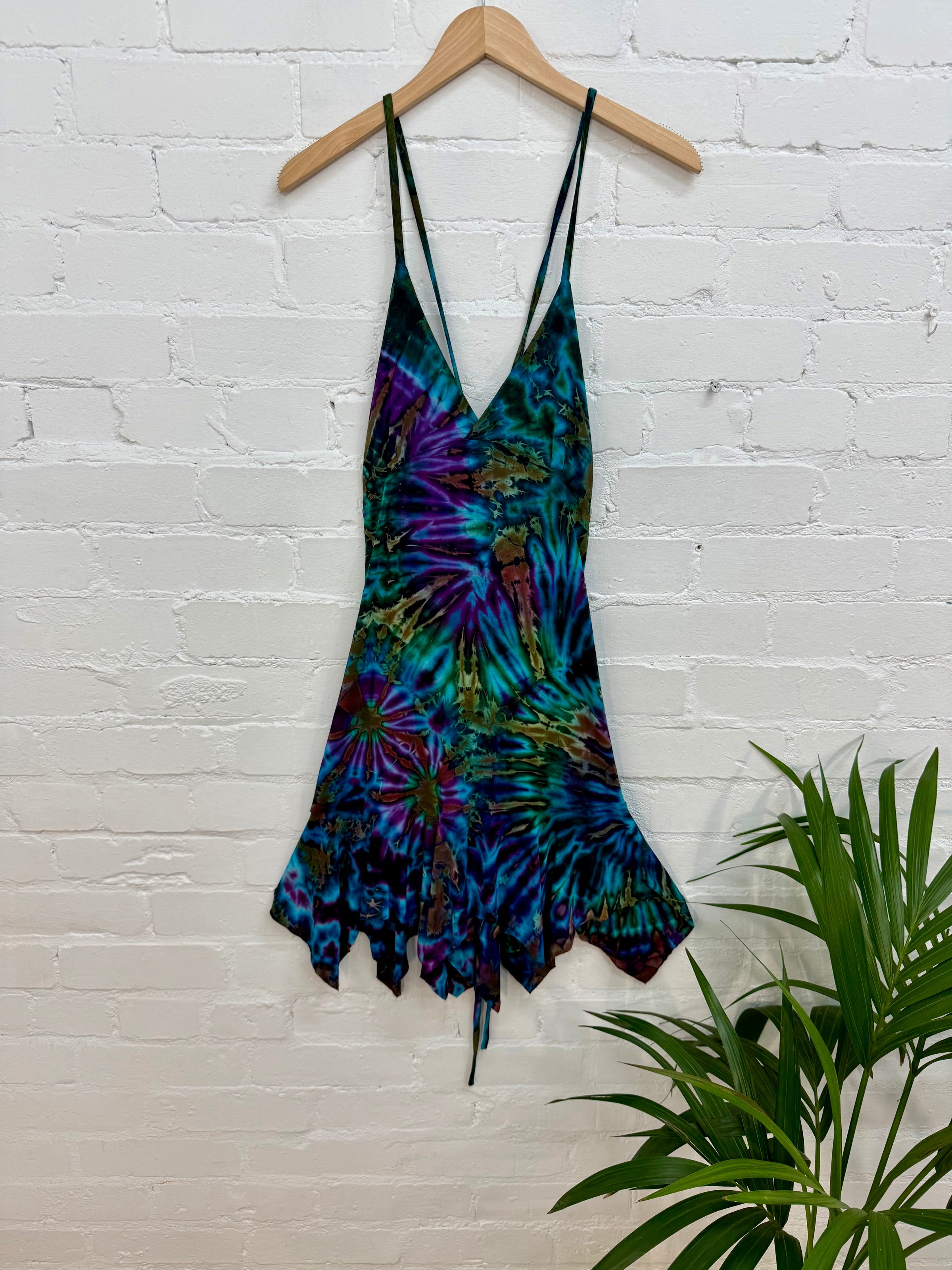 Tie Dye Strappy Sun Dress
