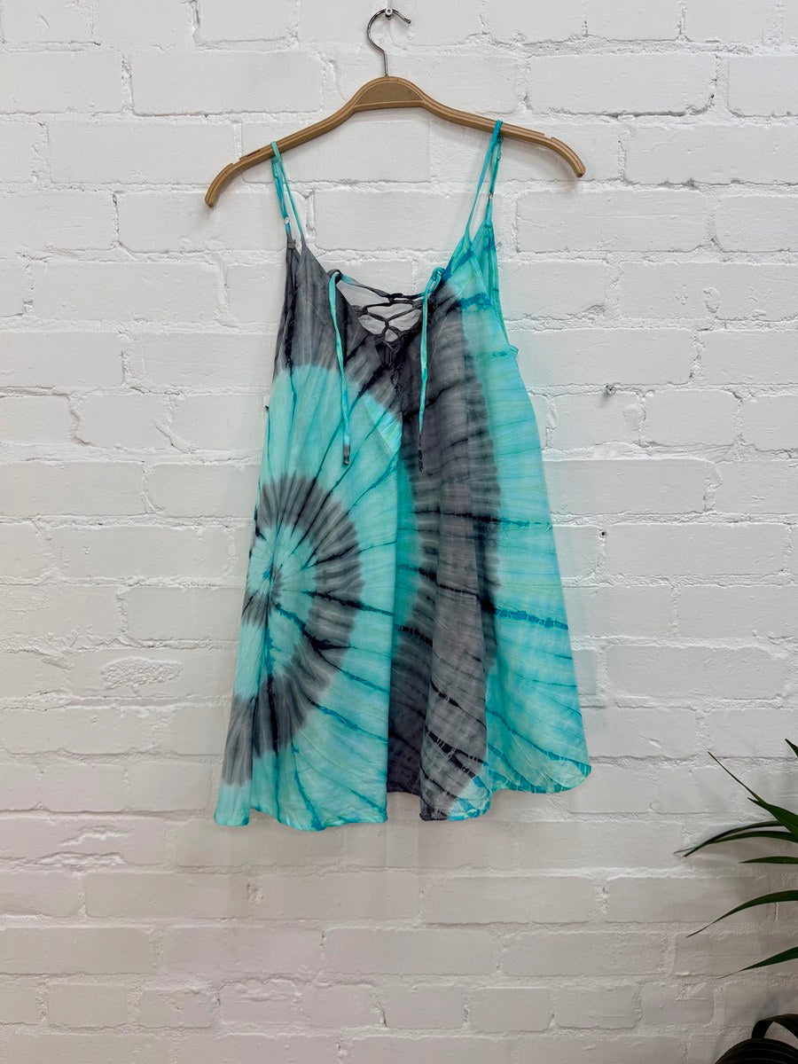 Tie Dye Long Flared Vest