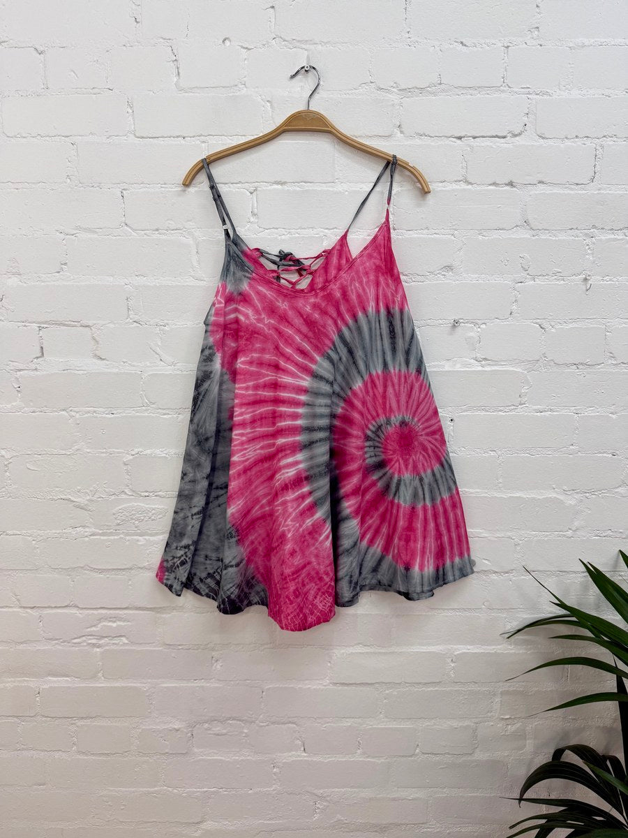 Tie Dye Long Flared Vest