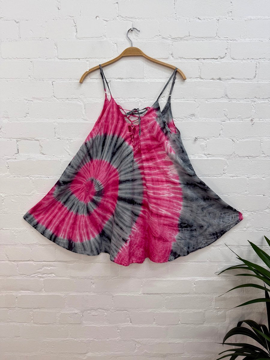 Tie Dye Long Flared Vest