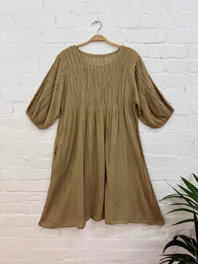 Short Sleeve Loose Midi Dress