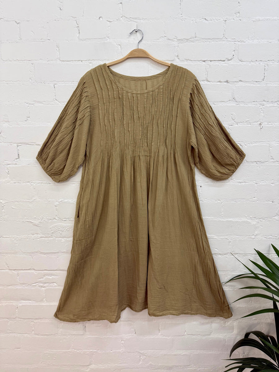 Short Sleeve Loose Midi Dress