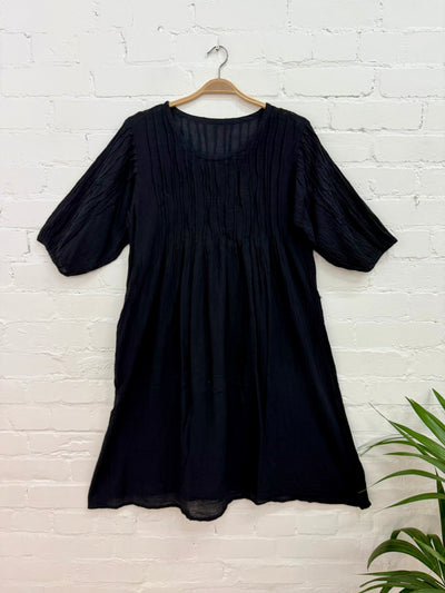 Short Sleeve Loose Midi Dress