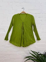 Full Button Long Sleeve Blouse