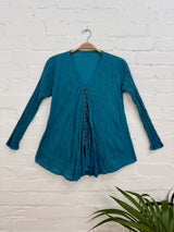 Full Button Long Sleeve Blouse