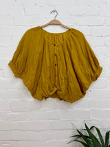 Loose Short Sleeve Blouse