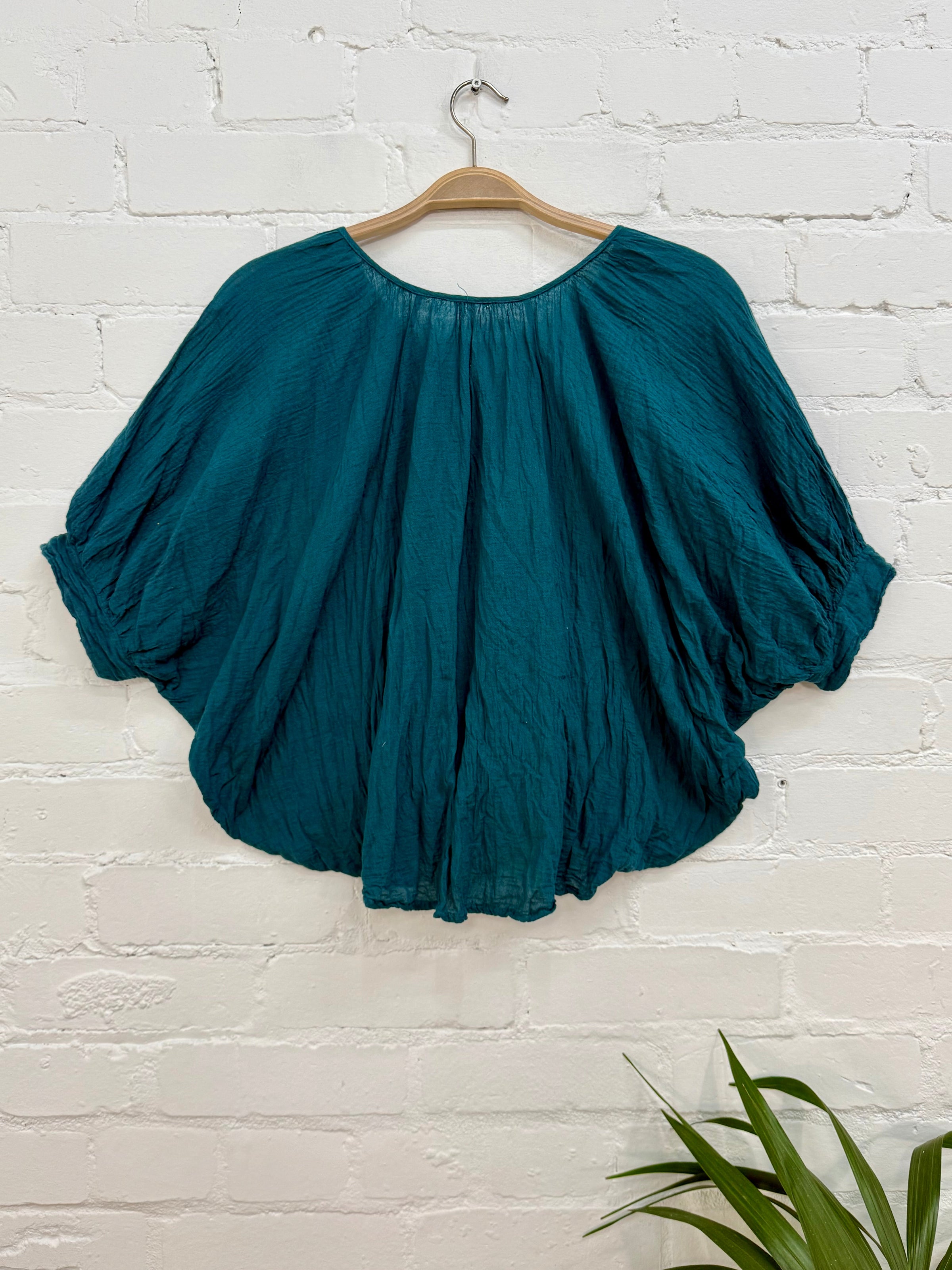 Loose Short Sleeve Blouse