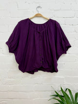Loose Short Sleeve Blouse