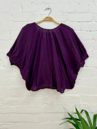 Loose Short Sleeve Blouse