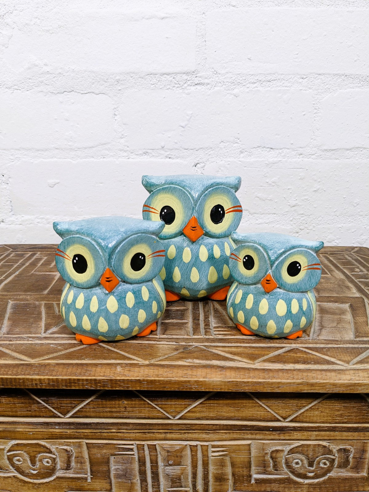 Set of Three Owls