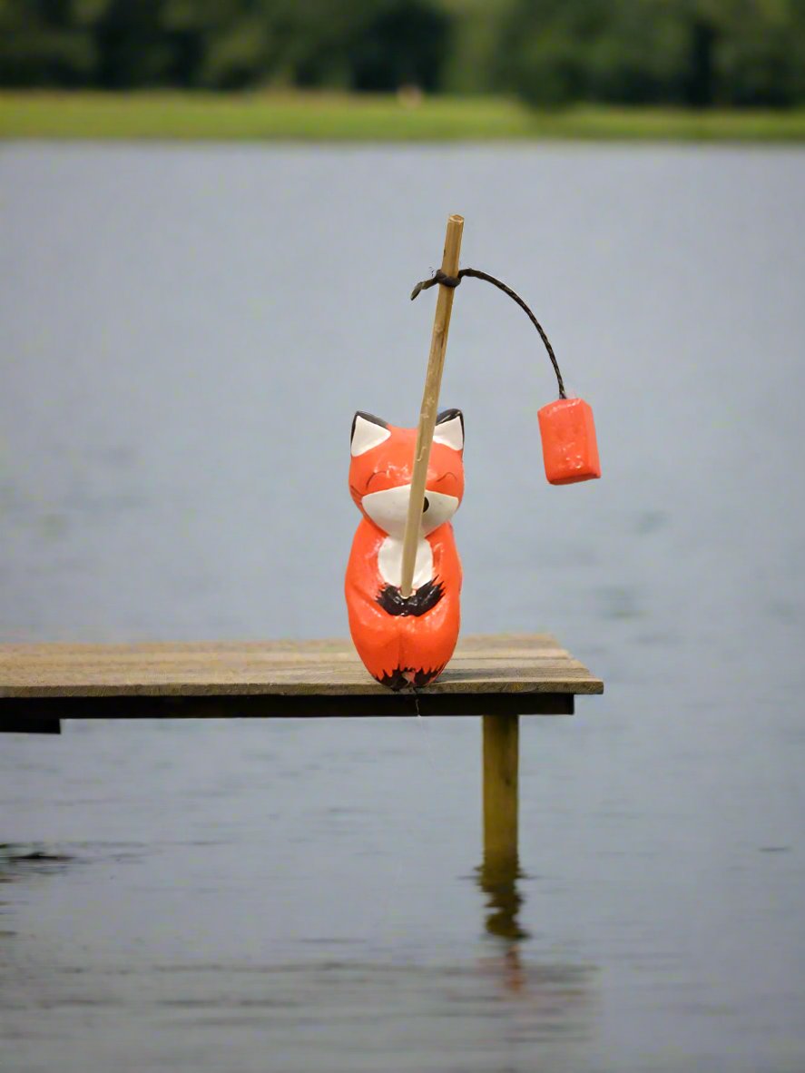 Fishing Fox Shelf Sitter