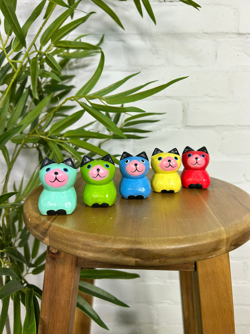 Set of 5 Bright Cats