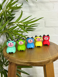 Set of 5 Bright Cats