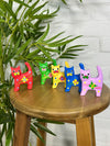Set of 5 Colourful Cats