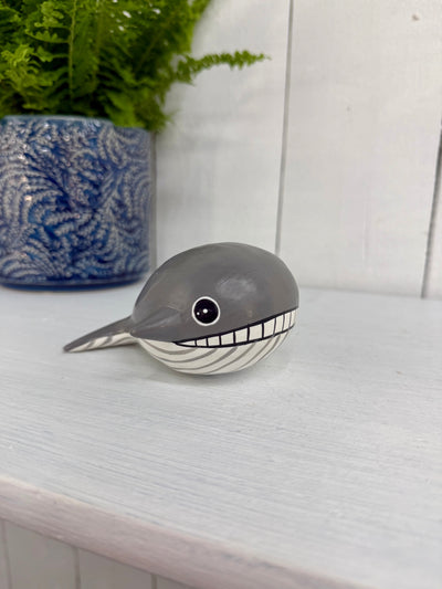 Smiling Wooden Whale