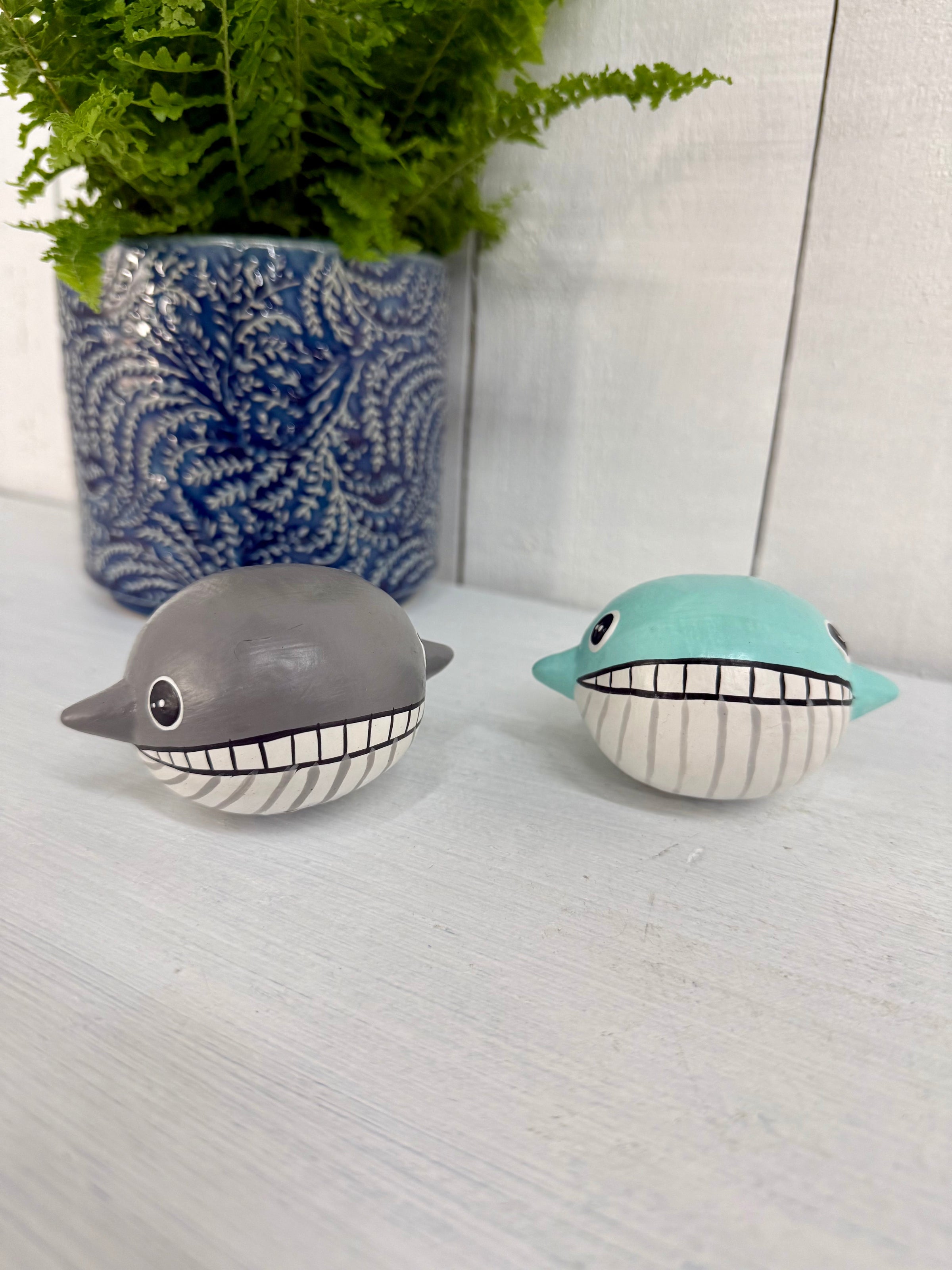 Smiling Wooden Whale