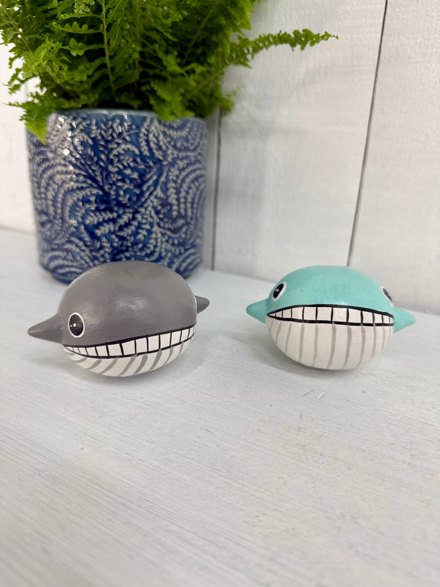 Smiling Wooden Whale