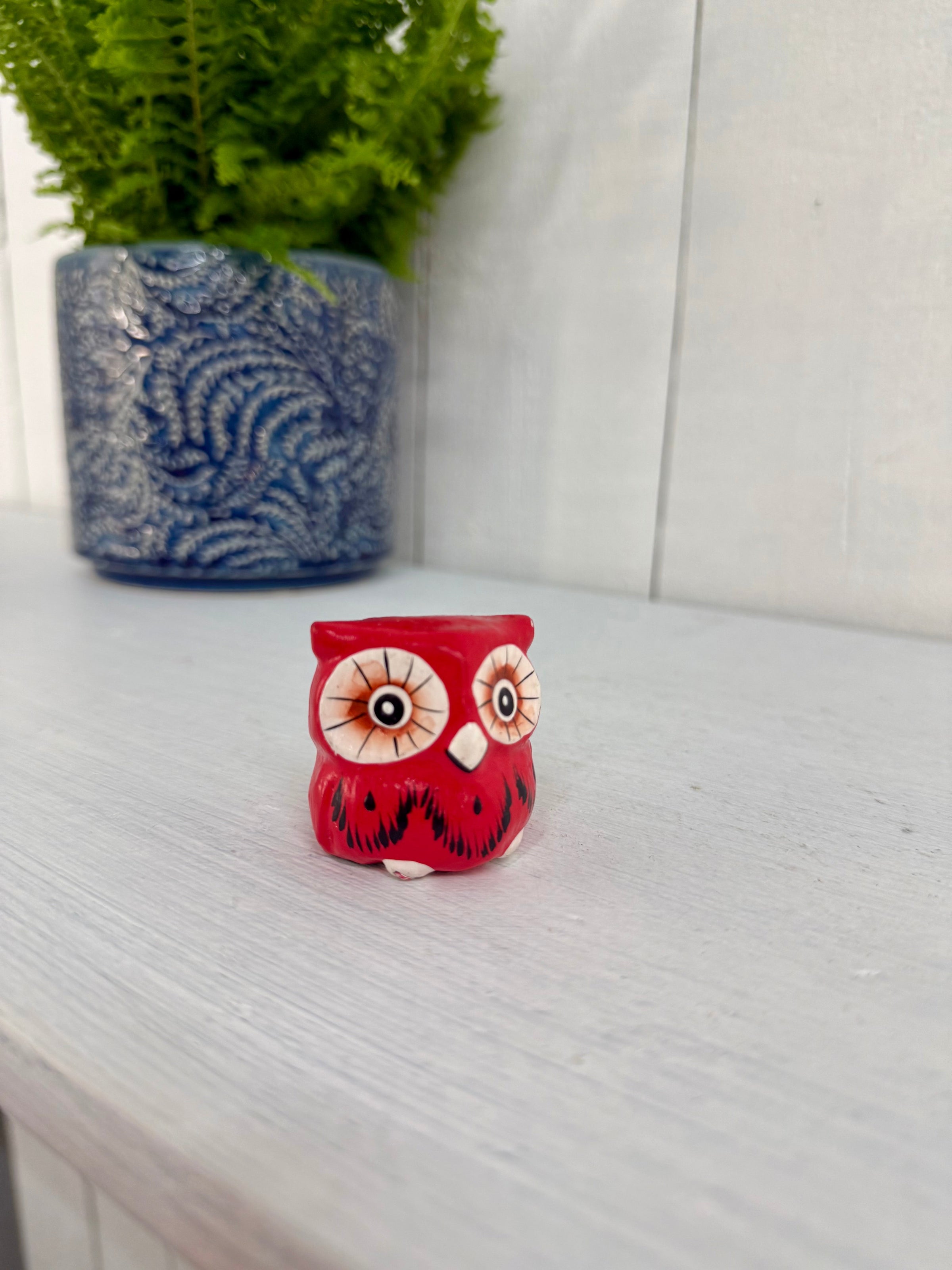 Painted Wooden Owl Figurine – Gringo Fairtrade